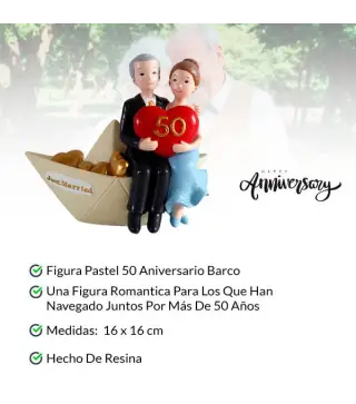 FIGURA PASTEL 50 ANIVERSARIO BARCO