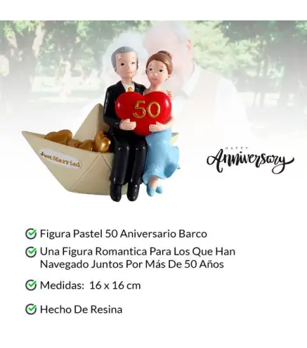 FIGURA PASTEL 50 ANIVERSARIO BARCO