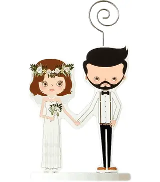 PINZA PORTAFOTOS MADERA WEDDING