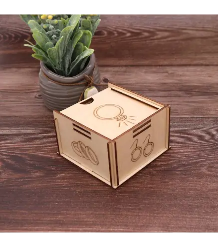 JOYERO DE MADERA NATURAL ANILLOS