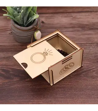 JOYERO DE MADERA NATURAL ANILLOS