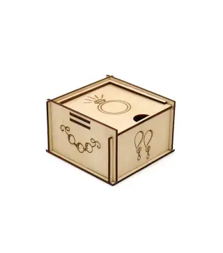 JOYERO DE MADERA NATURAL ANILLOS