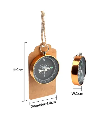 LOTE 10 BRÚJULAS VINTAGE + TARJETA KRAFT