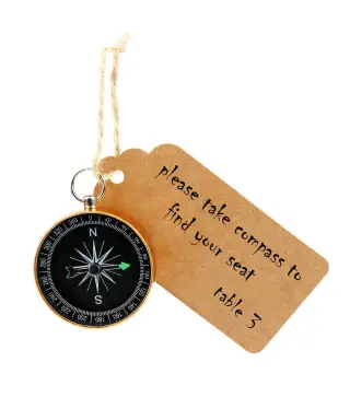 LOTE 10 BRÚJULAS VINTAGE + TARJETA KRAFT