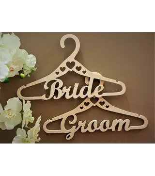 SET 2 PERCHAS MADERA BODA