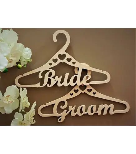 SET 2 PERCHAS MADERA BODA