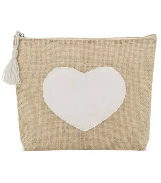 NECESER GRANDE YUTE CORAZÓN Y POMPÓN