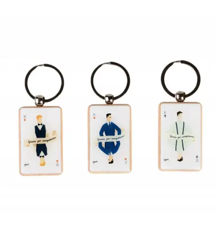 LLAVERO MADERA CARTA MEN