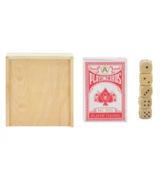 SET DE MADERA BARAJA Y DADOS