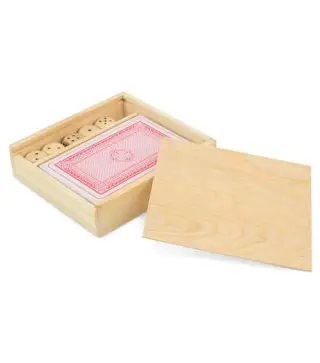 SET DE MADERA BARAJA Y DADOS