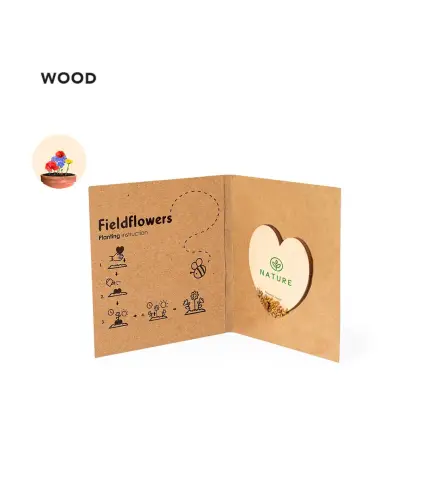 CORAZÓN DE SEMILLAS EN MADERA NATURAL