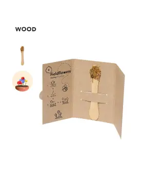 TARJETA DE CARTÓN RECICLADO CON SEMILLAS