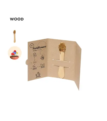 TARJETA DE CARTÓN RECICLADO CON SEMILLAS