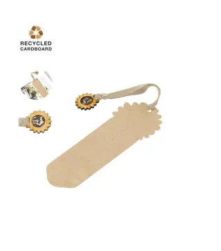 MARCAPÁGINAS EN CARTÓN RECICLADO CON SEMILLAS