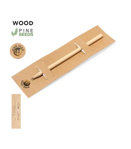 LÁPIZ CON SEMILLAS PRESENTADO EN TARJETA DE CARTÓN