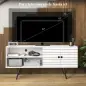 Mueble de TV para Televisores de 65 Pulgadas Moderno con 2 Estantes Abiertos y 1 Estante Ajustable 145x38x65 cm Blanco