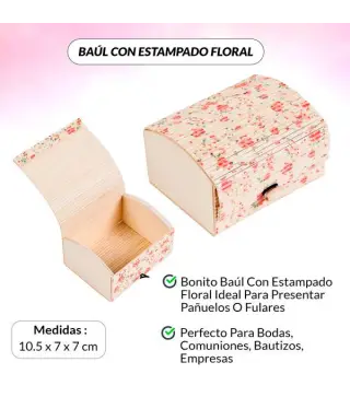 LOTE 200 BAÚLES ESTAMPADOS FLORAL