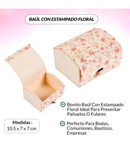 LOTE 50 BAÚLES ESTAMPADOS FLORAL