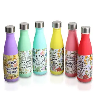 CAJA 48 BOTELLAS CRISTAL LIVE LAUGH LOVE