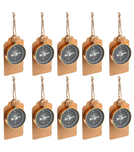 CAJA 480 BRÚJULAS VINTAGE + TARJETA KRAFT