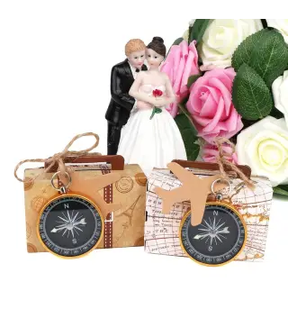 CAJA DE 60 BRÚJULAS EN CAJA MALETA CON TARJETA