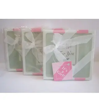 SET 2 POSAVASOS "NEWBABY" ROSA