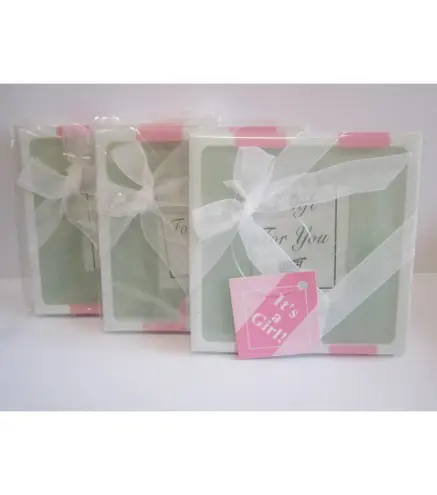 SET 2 POSAVASOS "NEWBABY" ROSA