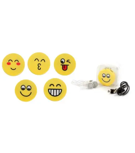 MP3 EMOTICONO EN CAJA DE REGALO (CABLE+CASCOS)