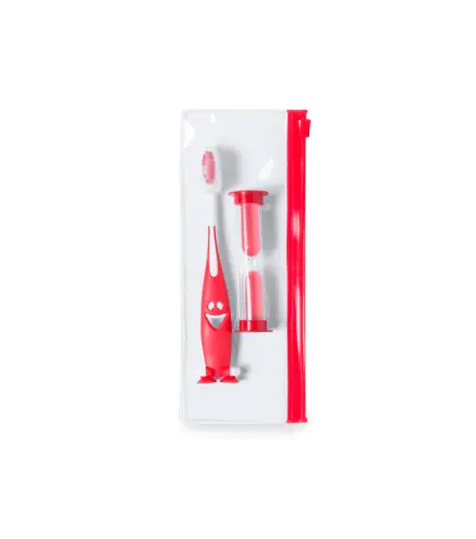 SET CEPILLO DE DIENTES Y RELOJ DE ARENA EN ESTUCHE