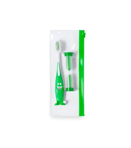 SET CEPILLO DE DIENTES Y RELOJ DE ARENA EN ESTUCHE