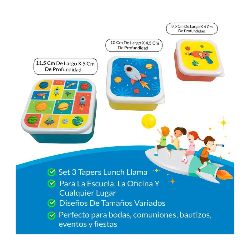 SET 3 TAPERS LUNCH GALAXIA