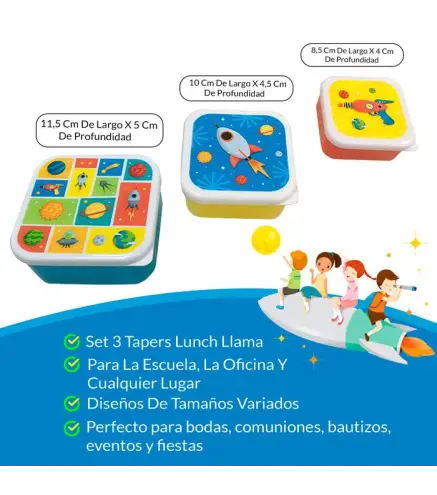 SET 3 TAPERS LUNCH GALAXIA