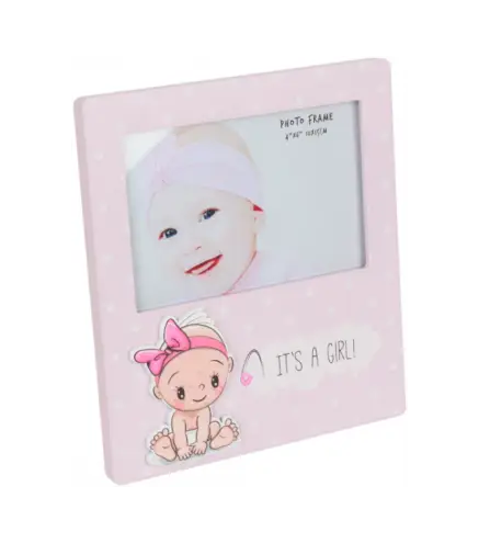 PORTAFOTOS "IT'S A GIRL" MADERA