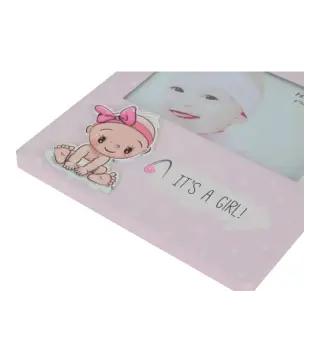 PORTAFOTOS "IT'S A GIRL" MADERA