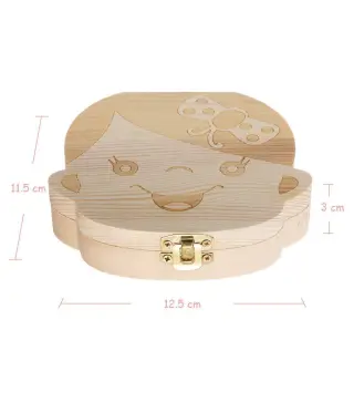 CAJITA DE MADERA PARA GUARDAR DIENTES DE LECHE