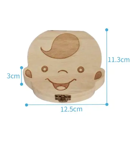 CAJITA DE MADERA PARA GUARDAR DIENTES DE LECHE