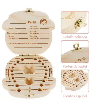 CAJITA DE MADERA PARA GUARDAR DIENTES DE LECHE