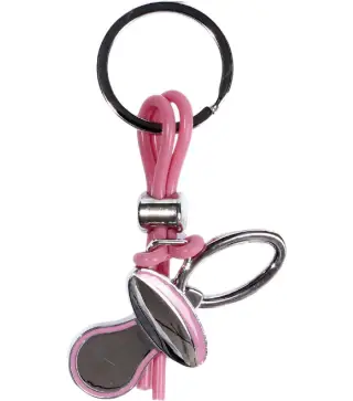 LLAVERO FORMA CHUPETE ROSA EN CAJA DE REGALO