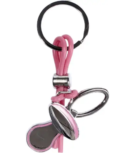 LLAVERO FORMA CHUPETE ROSA EN CAJA DE REGALO