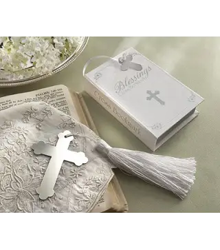 "BENDICIONES" PUNTO DE LIBRO CRUZ PLATEADO