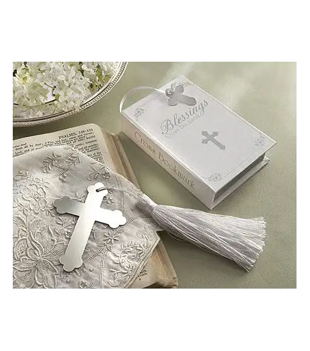 "BENDICIONES" PUNTO DE LIBRO CRUZ PLATEADO