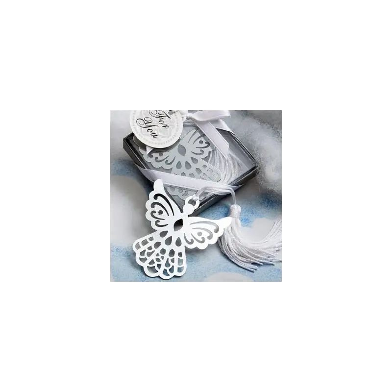 PUNTO DE LIBRO ANGEL CON BORLA EN CAJITA