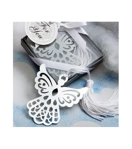 PUNTO DE LIBRO ANGEL CON BORLA EN CAJITA