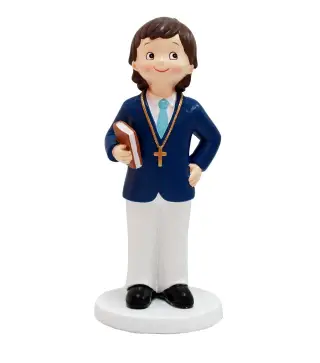 FIGURA PASTEL COMUNIÓN NIÑO LIBRO