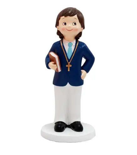 FIGURA PASTEL COMUNIÓN NIÑO LIBRO