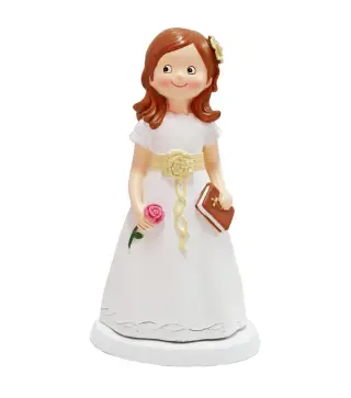 FIGURA PASTEL COMUNIÓN NIÑA LIBRO