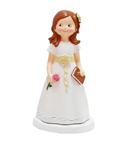 FIGURA PASTEL COMUNIÓN NIÑA LIBRO