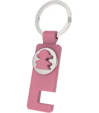 LLAVERO MONEDA CARRITO + SOPORTE MÓVIL EN CAJA