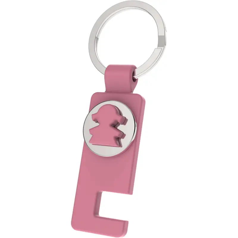 LLAVERO MONEDA CARRITO + SOPORTE MÓVIL EN CAJA