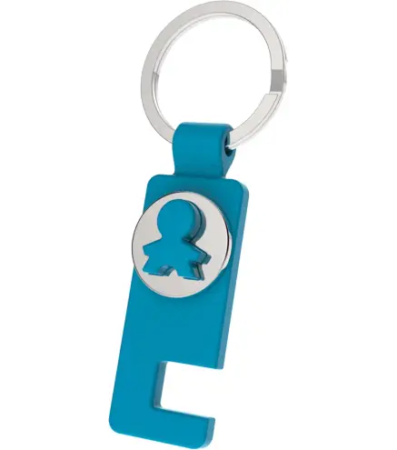 LLAVERO MONEDA CARRITO + SOPORTE MÓVIL EN CAJA